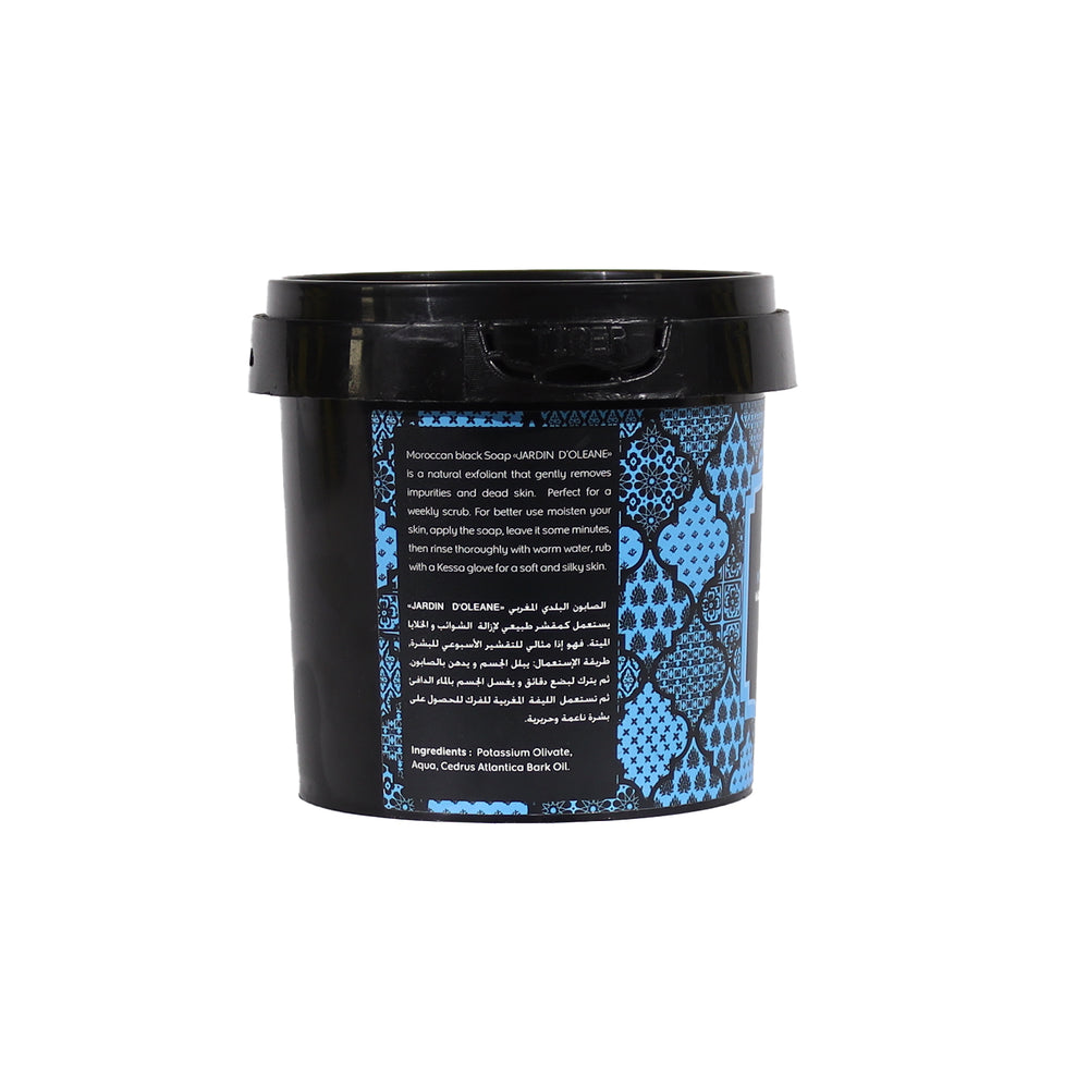 JARDIN D'OLEANE MOROCCAN BLACK SOAP WITH ESSENTIAL OIL OF ATLAS CEDAR - 500G