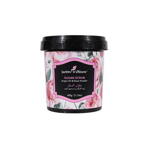 JARDIN D'OLEANE SUGAR SCRUB ARGAN OIL & ROSE POWDER  - 600G