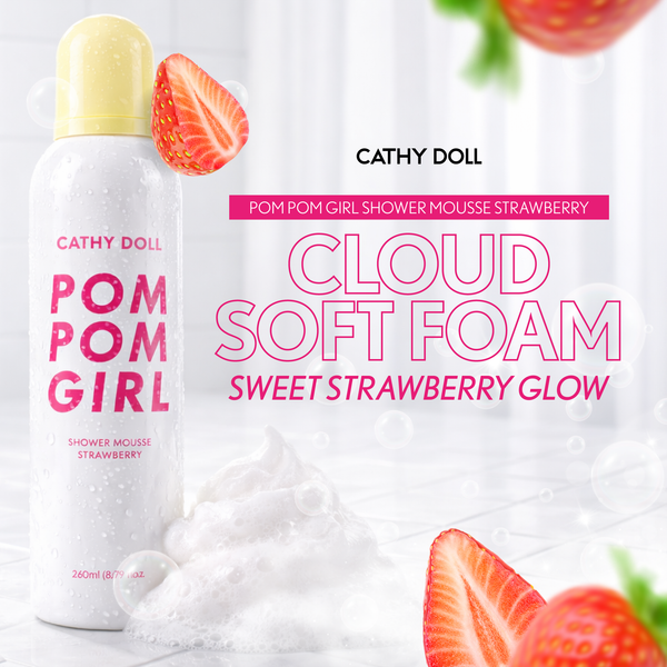 Cathy Doll Pom Pom Girl Shower Mousse Strawberry