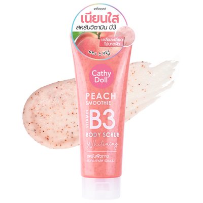 Cathy Doll Peach Smoothie Vitamin B3 Body Scrub Whitening - 320g
