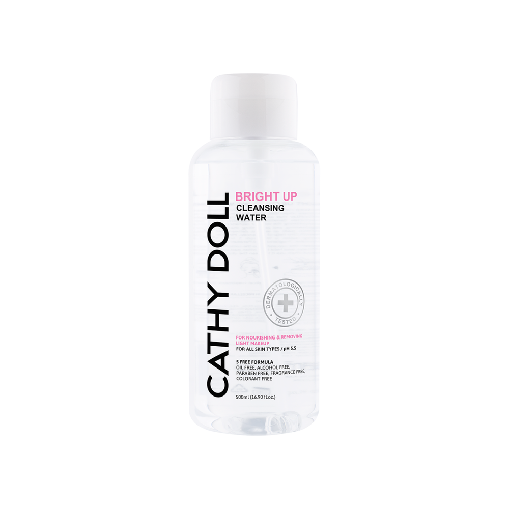 Cathy Doll Bright Up Cleansing Water 500ml bottle, front