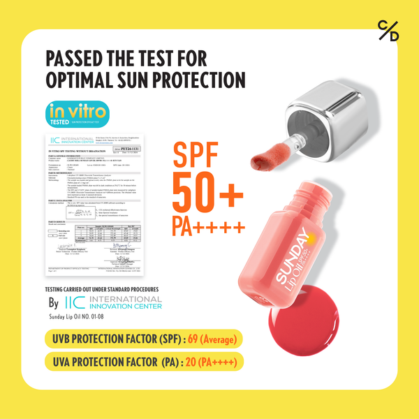زيت شفاه صنداي بعامل حماية SPF50+ وPA++++