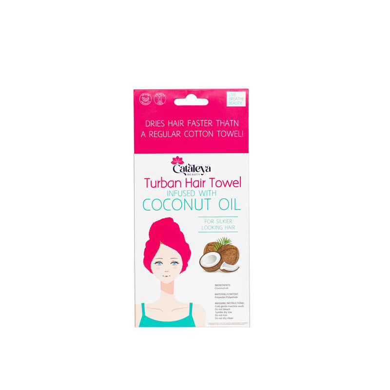 Cataleya Turban Hair Towel Infused With Coconut Oil