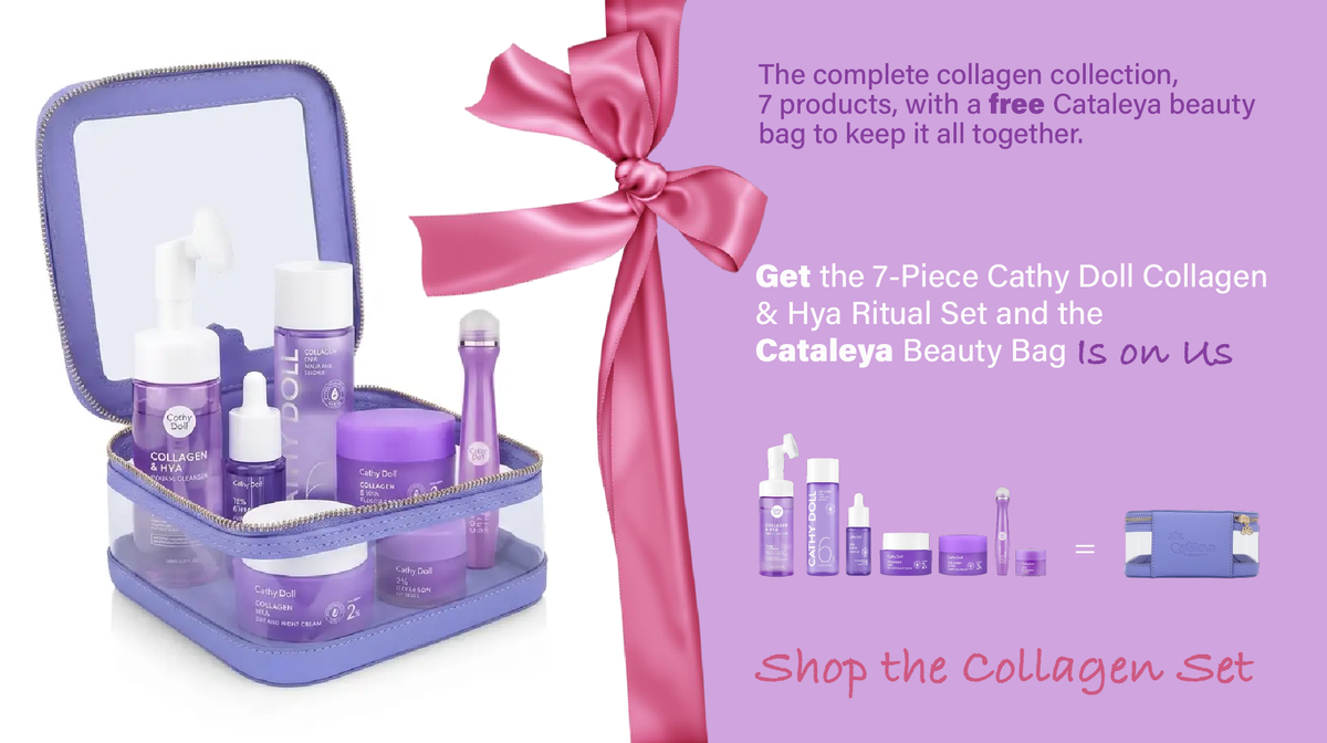 Cathy Doll Collagen & Hya Ritual Set + Free Cataleya Santorini Case — SK Cosmetics Kuwait